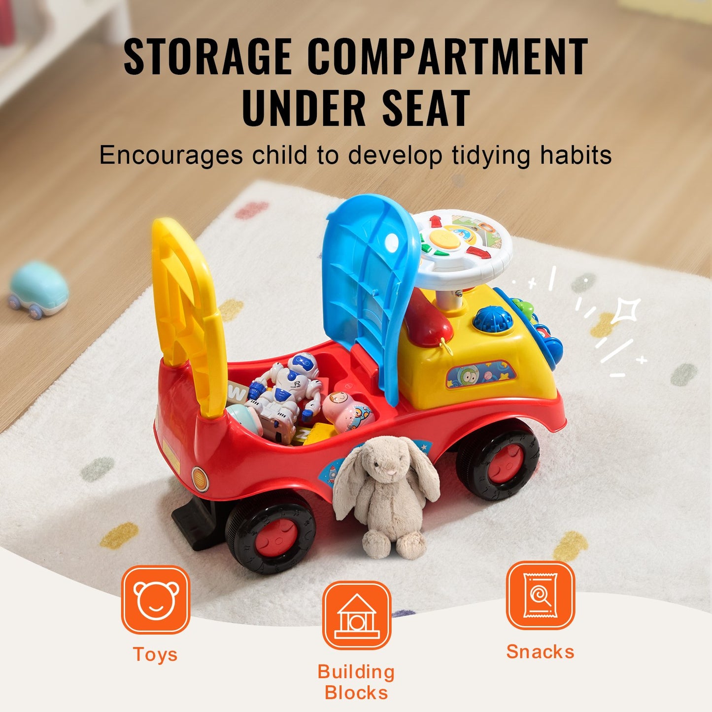 VEVOR Ride On Push Car for Toddlers for Ages 1-3
