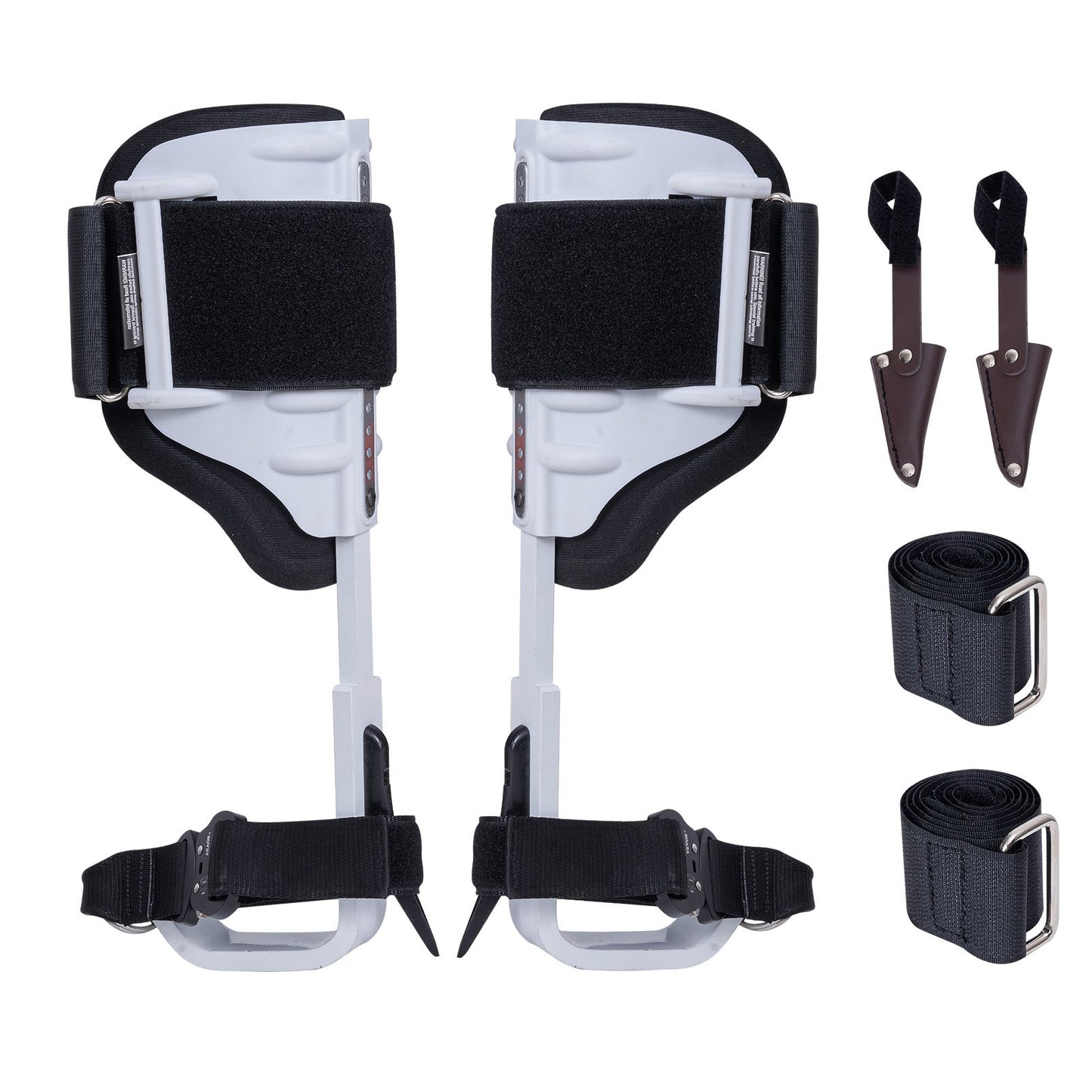 VEVOR Tree Climbing Spikes, 1 Pair Aluminum Climbing Spurs with Straps and Spike Protectors