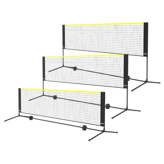 VEVOR Badminton Net, Volleyball Net, Pickleball Net, Tennis Net Set with Poles, Stand and Carry Bag. Height Adjustable and Foldable 10ft Wide